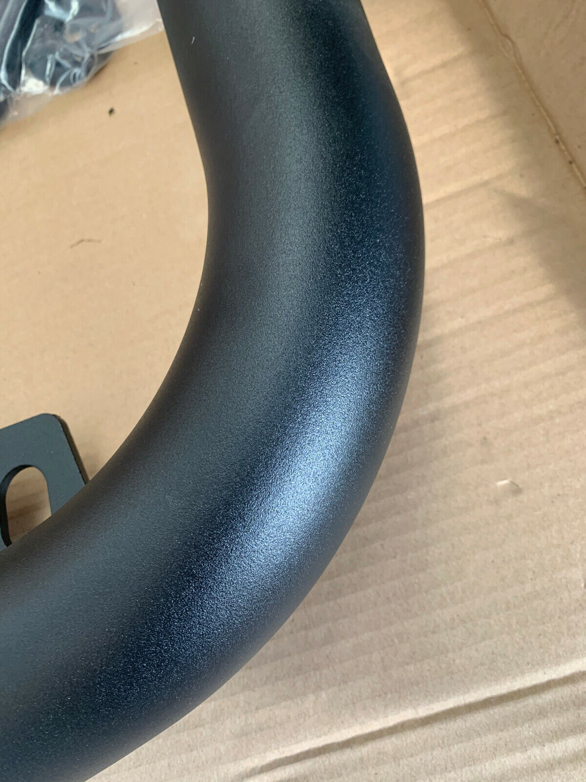 Matt Black Steel Nudge Bar For the New Shape Toyota Hiace LWB 05/2019- 2024