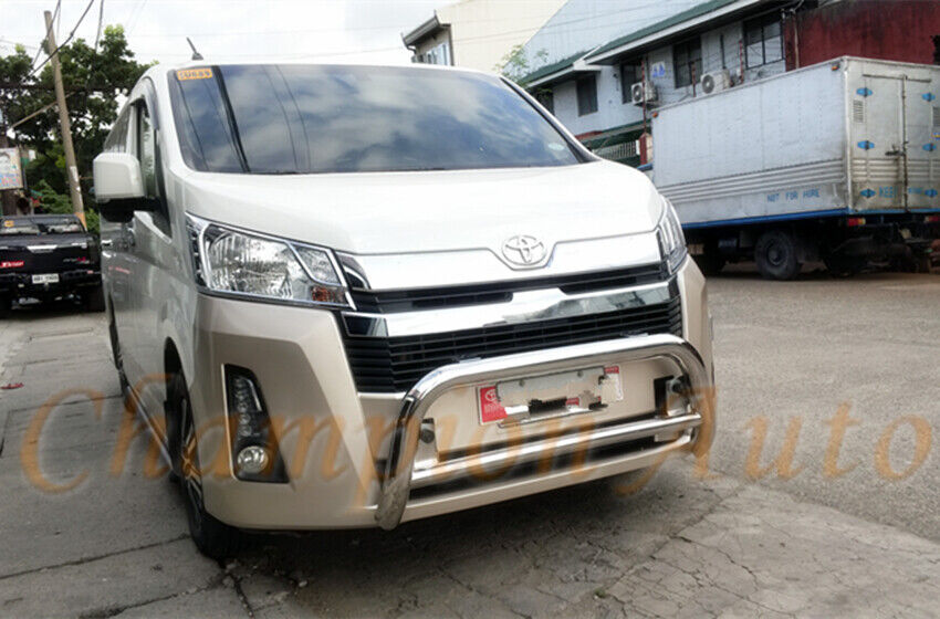 Stainless Steel Silver Nudge Bar For New Shape Toyota Hiace LWB 05/2019- 2024