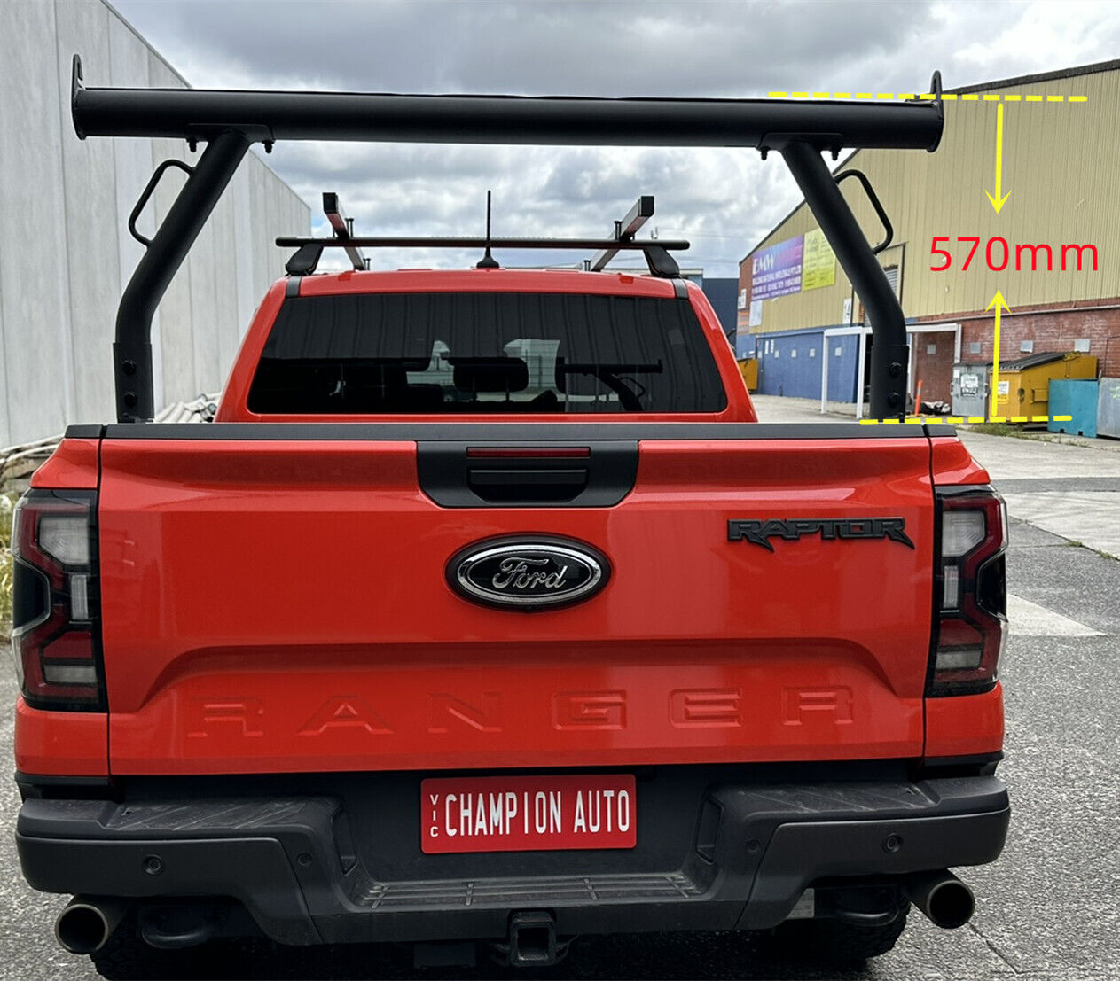 Ladder Rack FOR the Next Gen Ford Ranger Raptor Roller Cover Tracks 2022 -2024