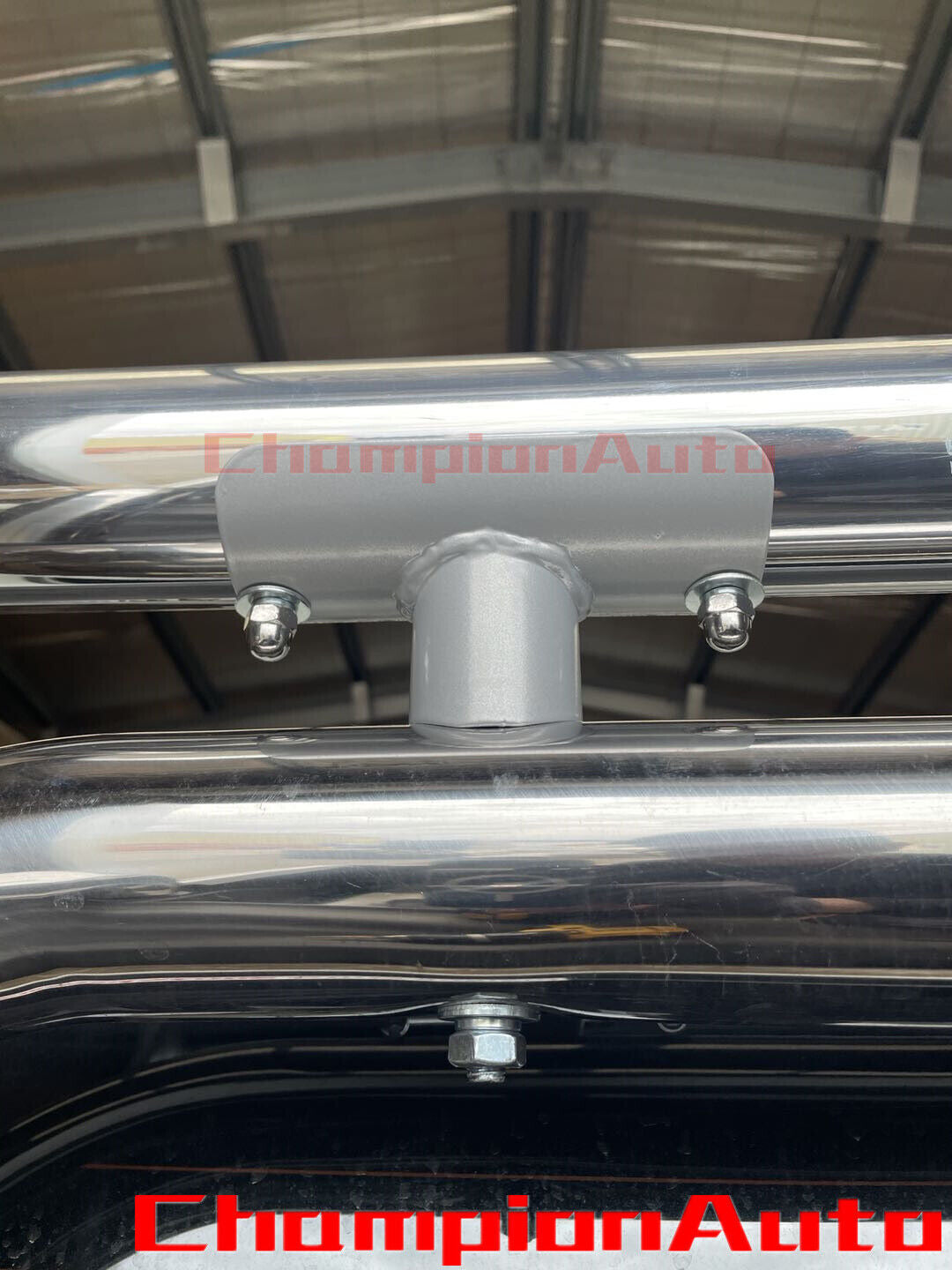 Polished Alloy Ladder Rack/Sports Bar Extension Bar, Mounting Points Adjustable