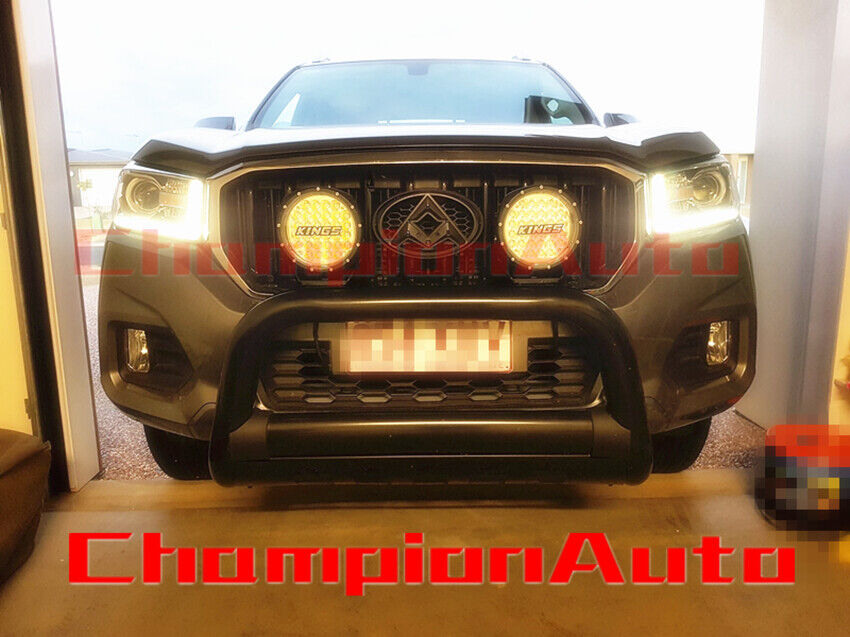 3.0'' Matt Sandy Black Steel Nudge Bar to fit Toyota Fortuner 2015-2018