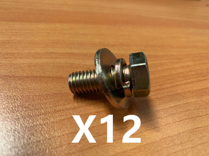 Hex Bolt M10(10mm) x 25mm x12 to fit Ford Ranger BT50 2012+ side steps brackets