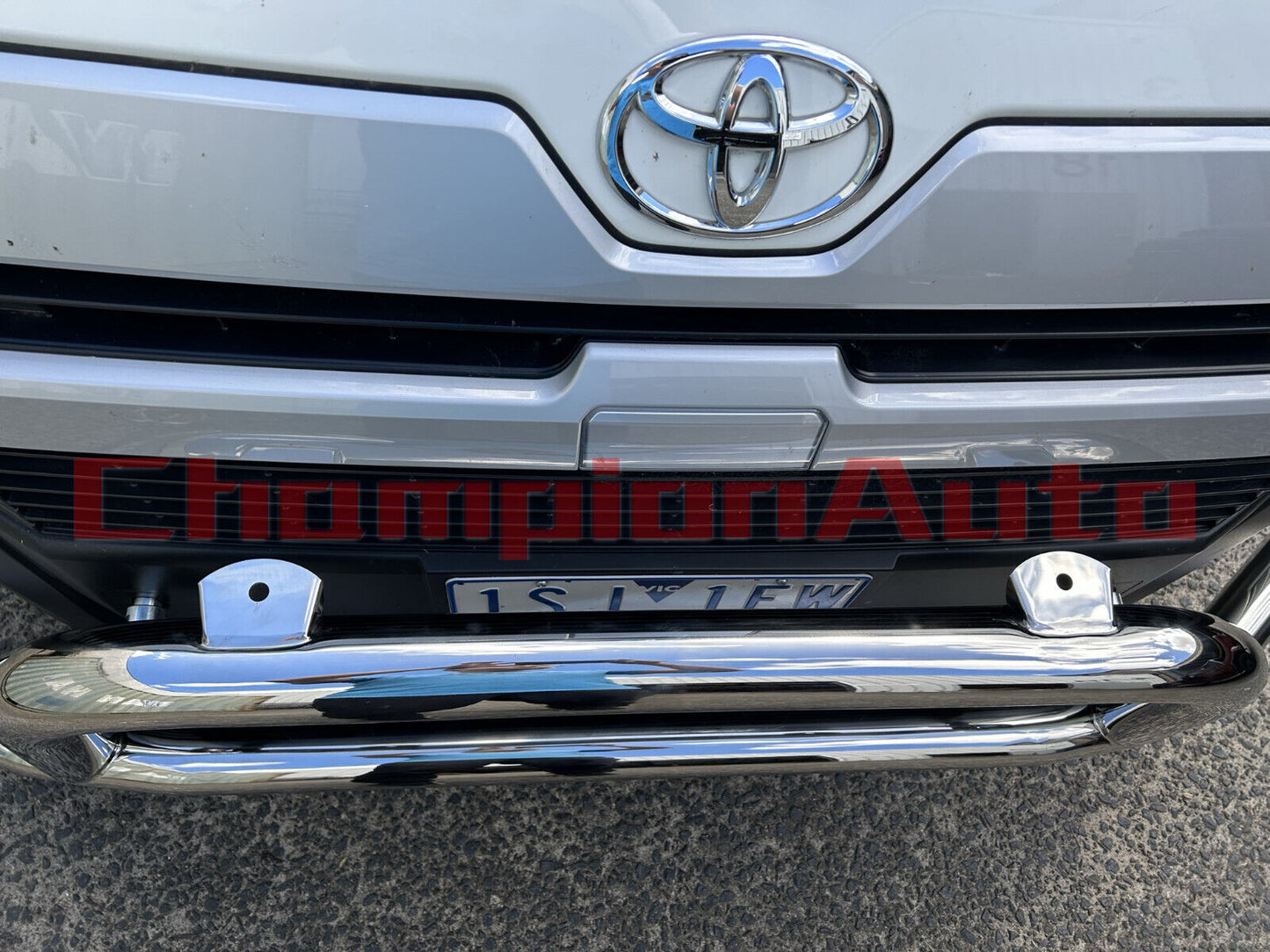 WIDE Stainless Steel Silver Nudge Bar For New Toyota Hiace SLWB 05/2019 -2024