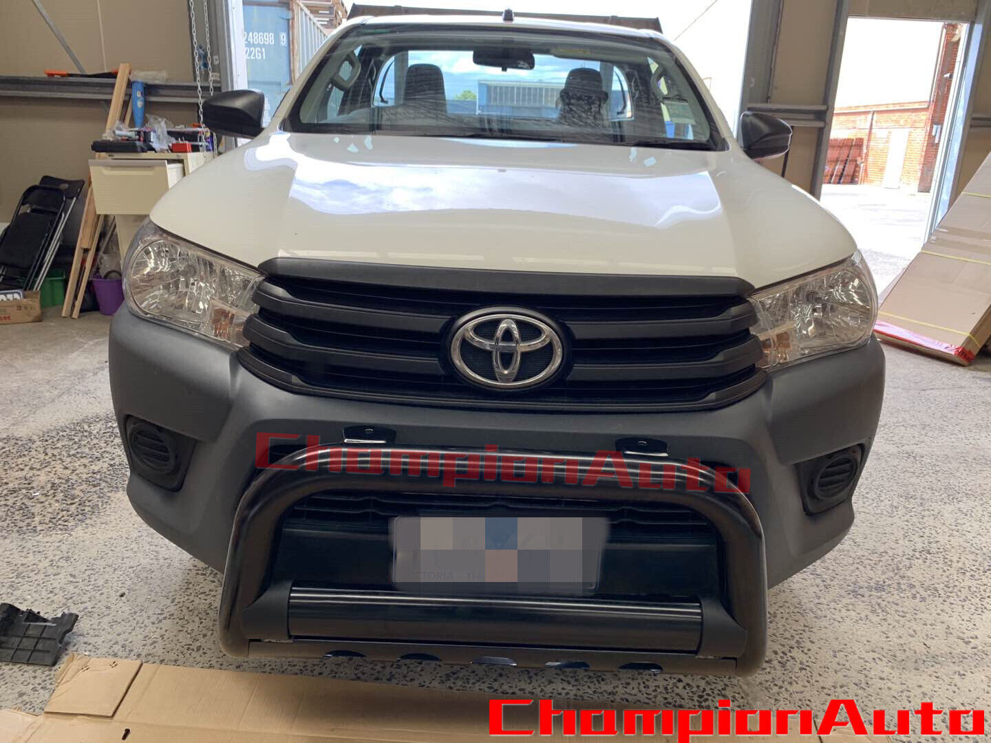 Matt Sandy Black Steel Nudge Bar 3.0'' FOR Toyota Hilux 2015 - 2020