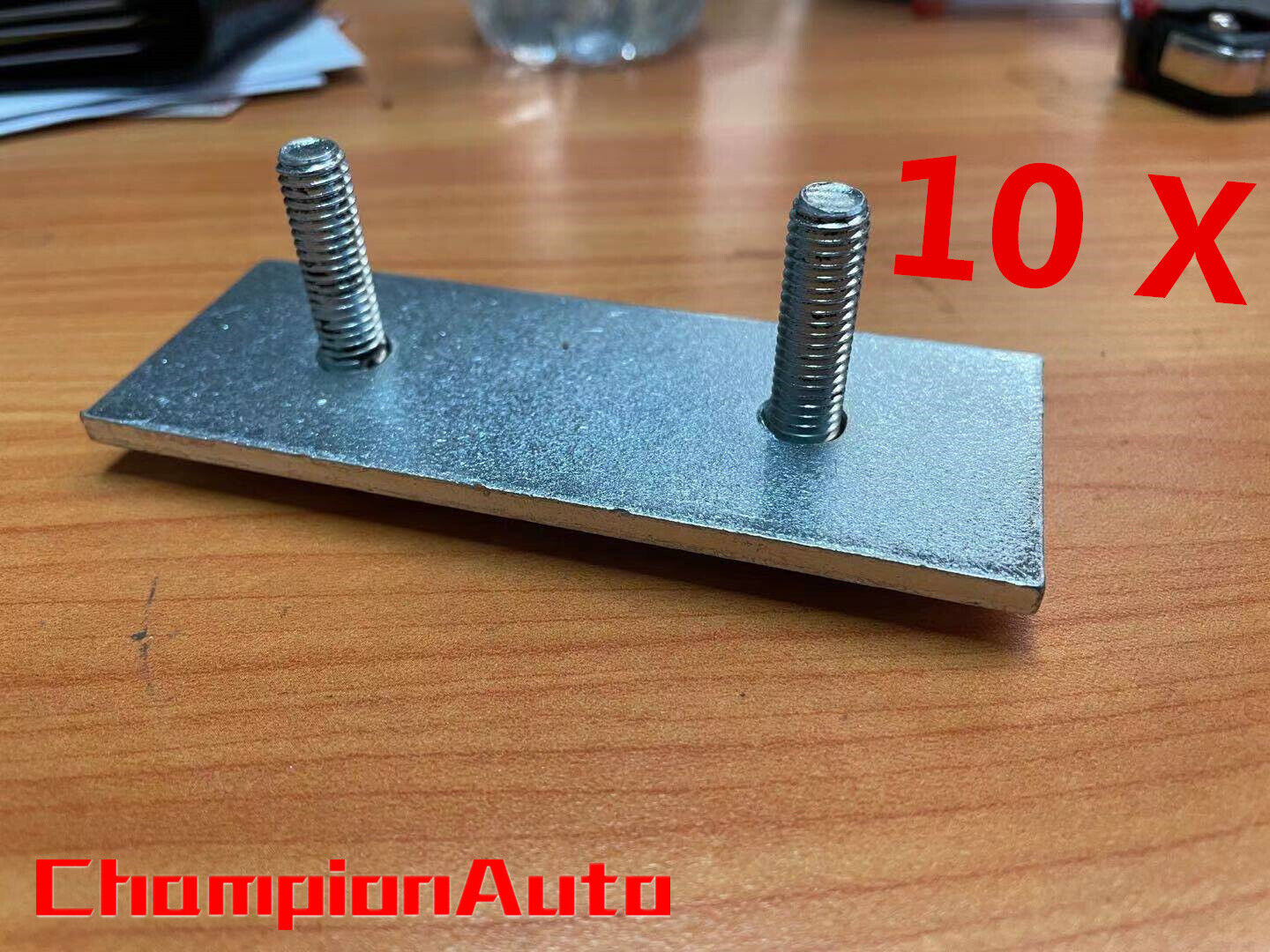 Set of 10 Steel Plate Clamps with M8 Bolts 50 mm Inner Width U-Bolts