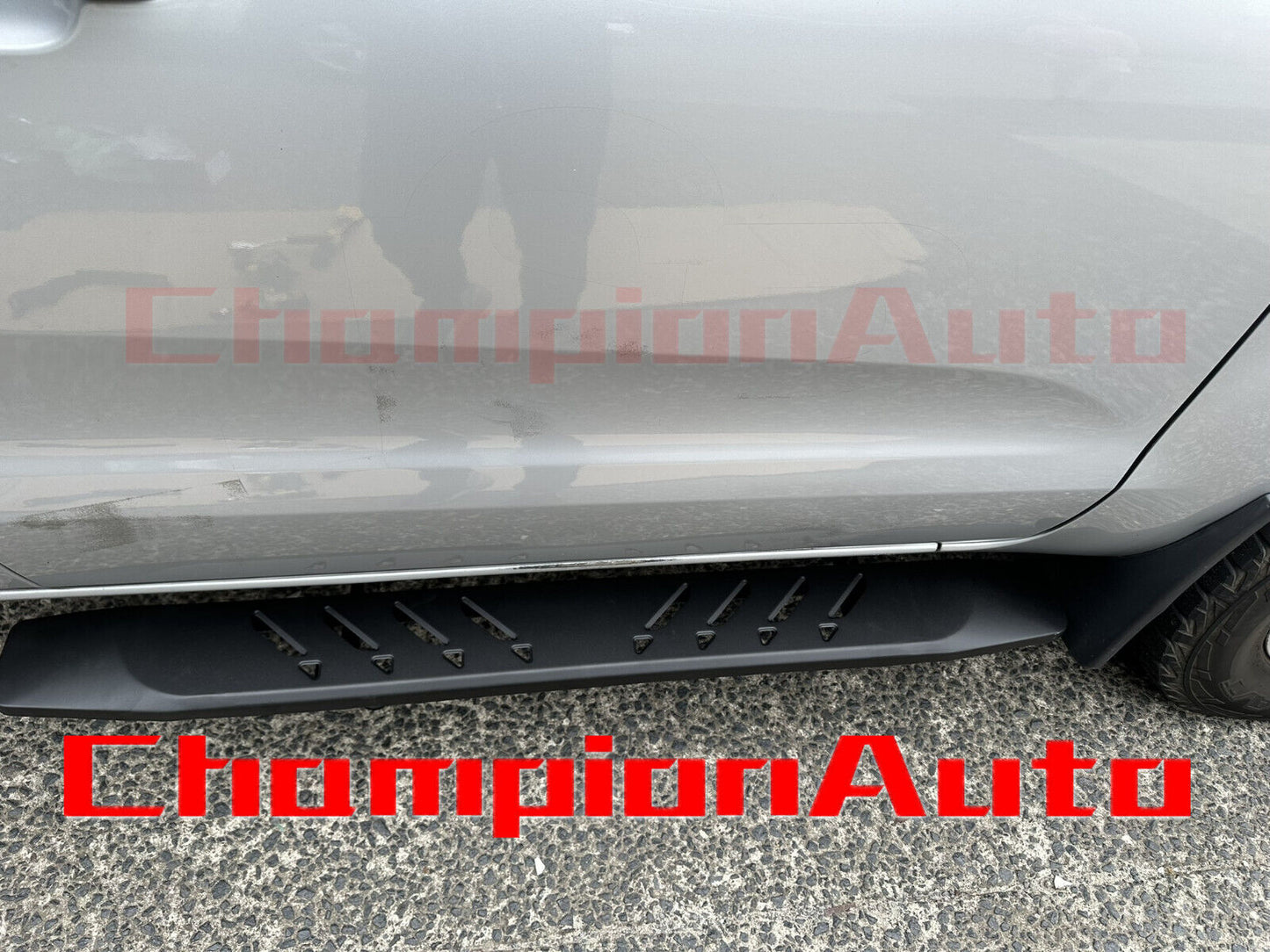 A PAIR Single Cab Side Steps Black For Ford Ranger 2012-2022 (Shark Bar)