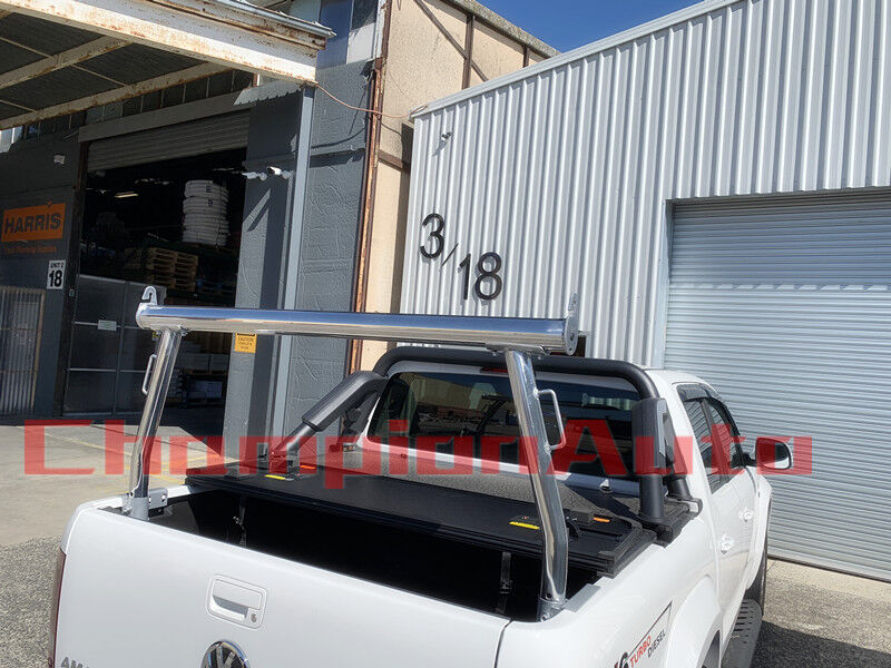3'' Polished Alloy Ladder Rack fit Mazda BT50 2012-2020 TUB Silver