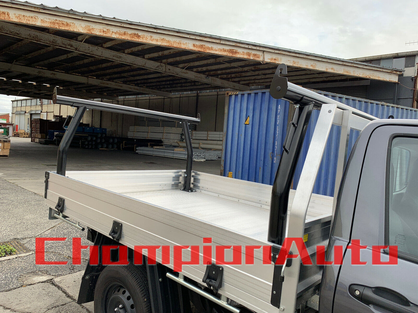 Black Powder Coated Steel Ladder Rack universal fit trays Heitht: 940mm