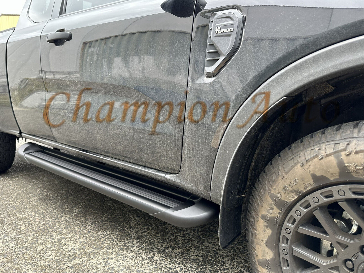 Black ALLOY Side Steps For Next Gen Ford RANGER SUPER CAB 2022-2024 (CBB)