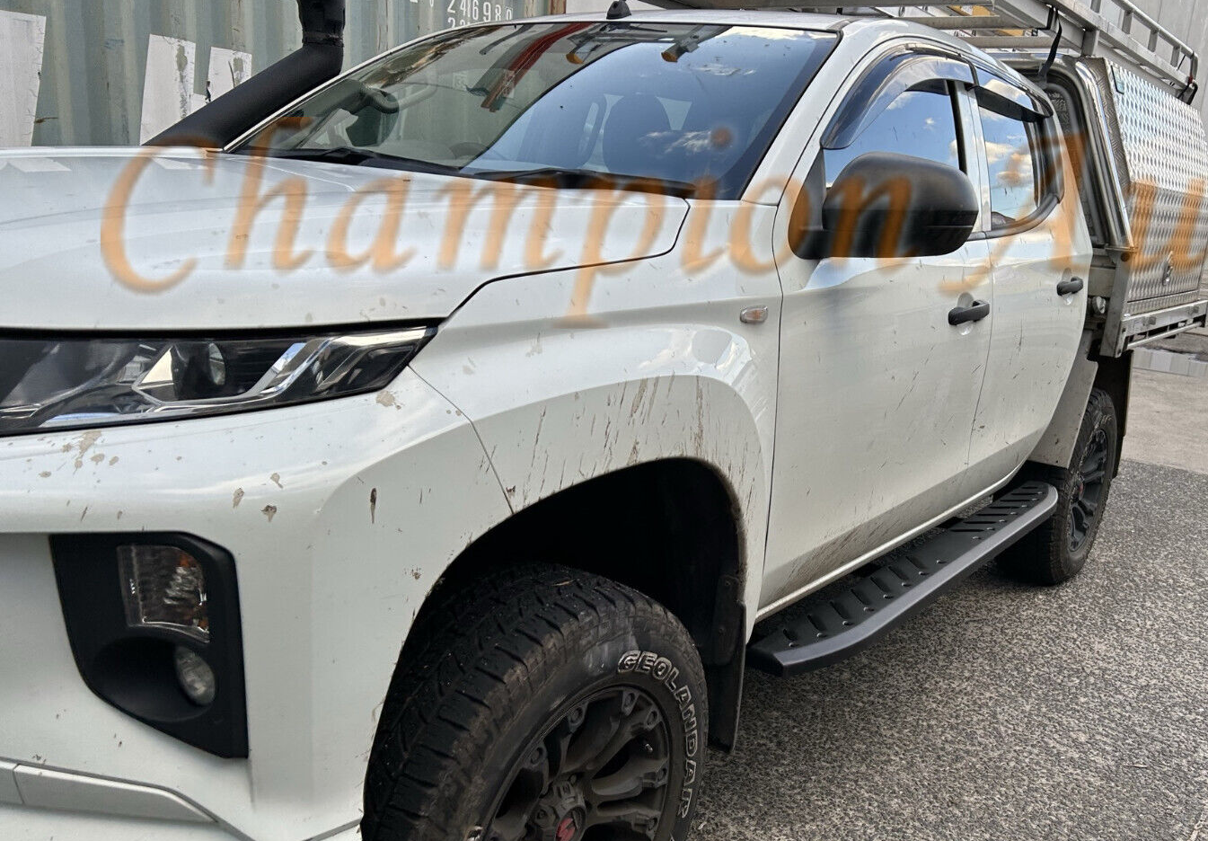 Side Steps Running Boards FOR Mitsubishi Triton MR Double Cab 2019+ (Shark Bar)
