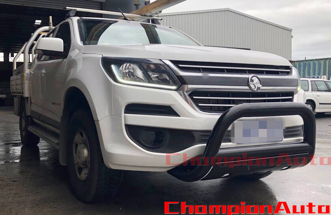 Holden RG Colorado 2012- 2020 3.5'' OVAL Matt Sandy Black Steel Nudge Bar
