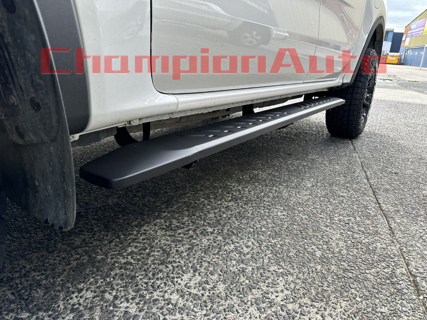 Black Steel Side Steps For Next Gen Ford RANGER Dual CAB 2022-2024 (Shark Bar)