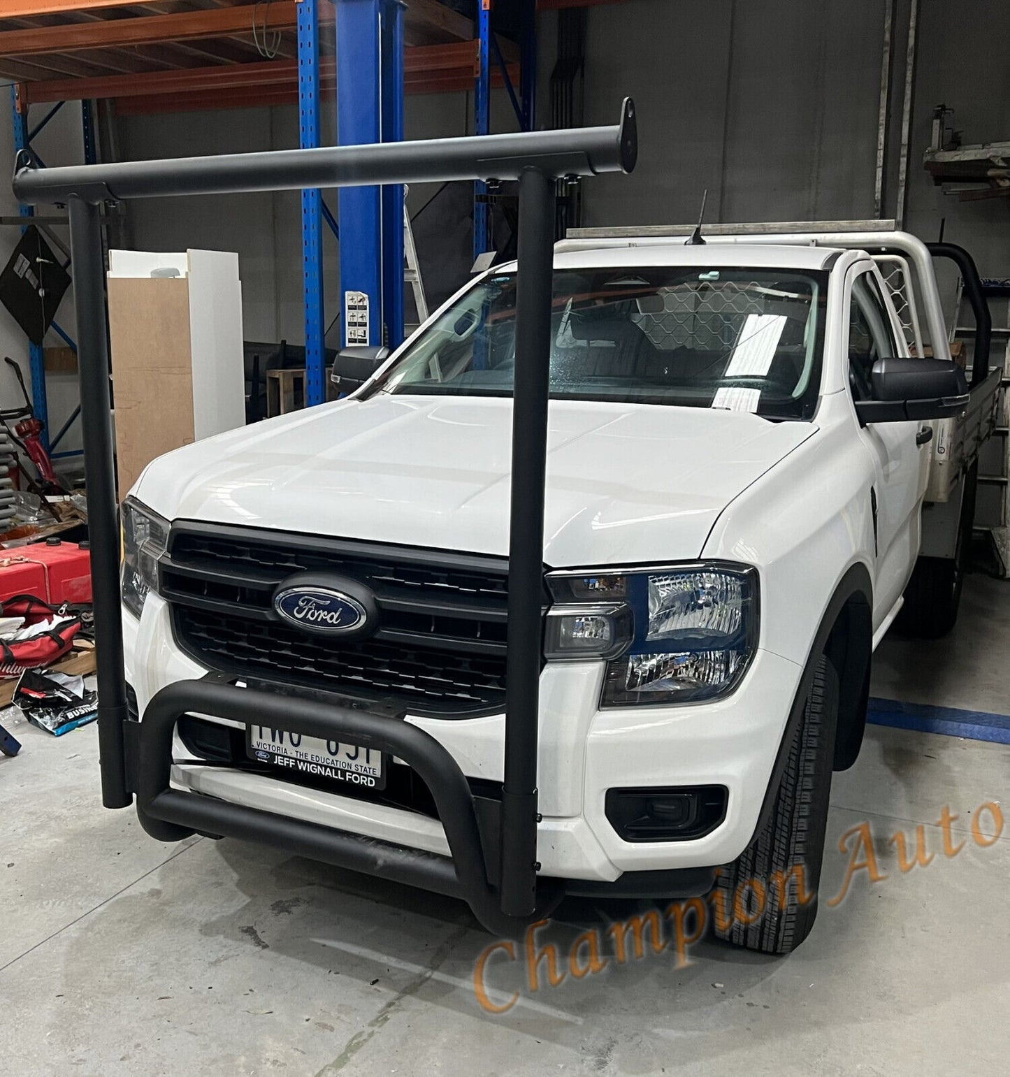 BLACK Nudge Bar with Front H Rack For Next Gen Ford Ranger 09/2022-2025
