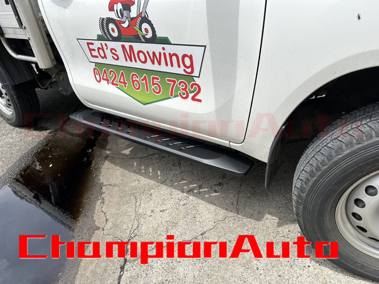 Single Cab Side Steps Black Powder Coated Steel for Toyota Hilux 2015 - 2024