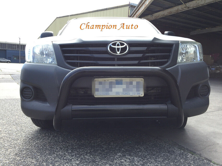 3.0" Matt Sandy Black Powder Coated Steel Nudge Bar For Toyota Hilux 2005-2014