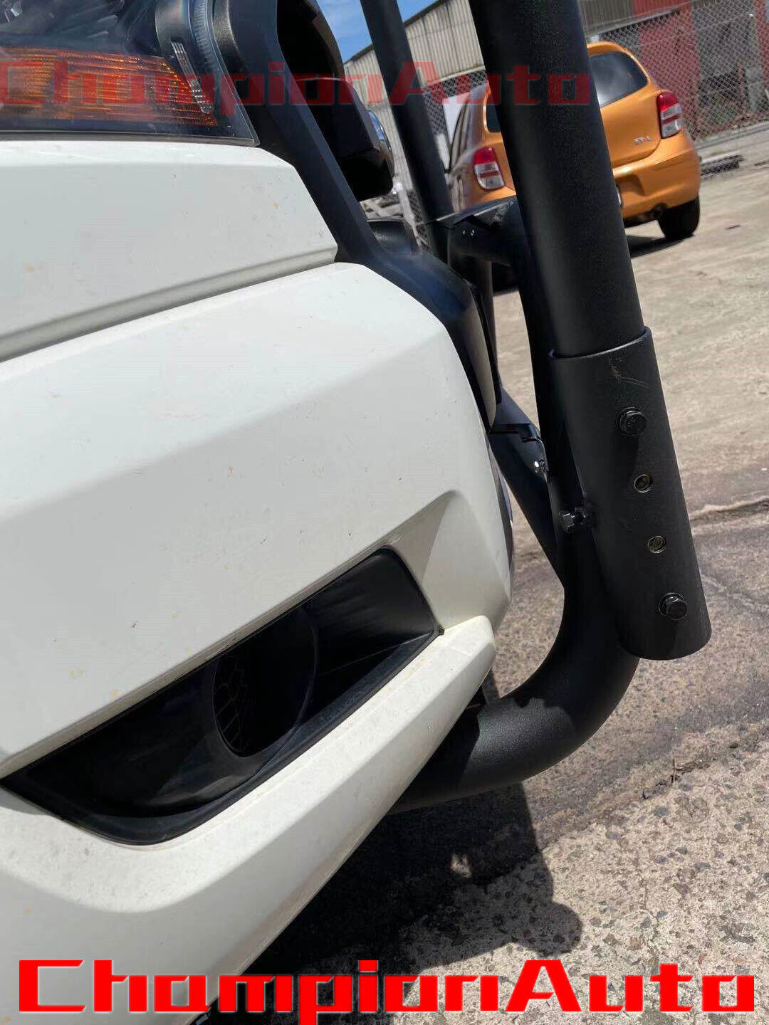 BLACK Nudge Bar with Front H Rack For Ford Ranger 2012-2022