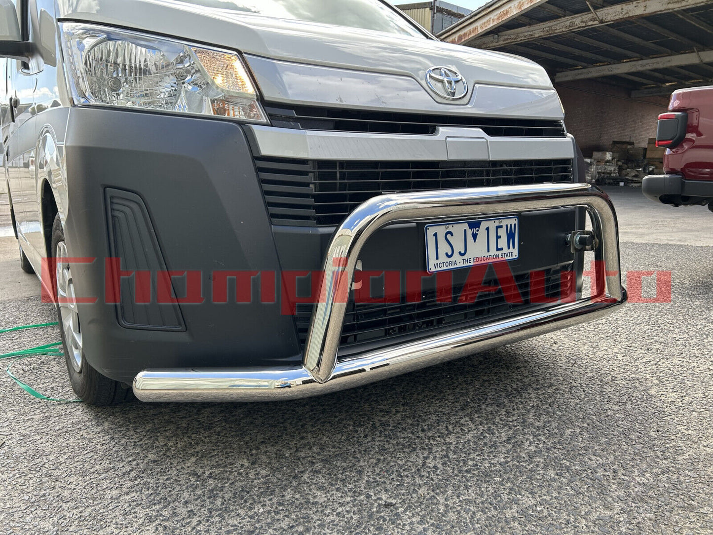 WIDE Stainless Steel Silver Nudge Bar For the New Toyota Hiace LWB 05/2019 -2024