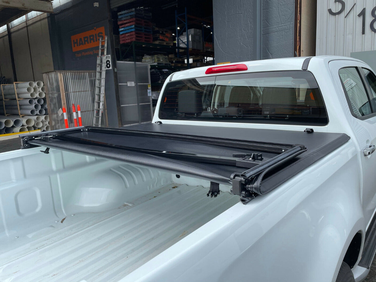 Tri Fold Soft Tonneau Cover Non Drill Mazda BT-50 BT50 Dual Cab 09/2020- 2024