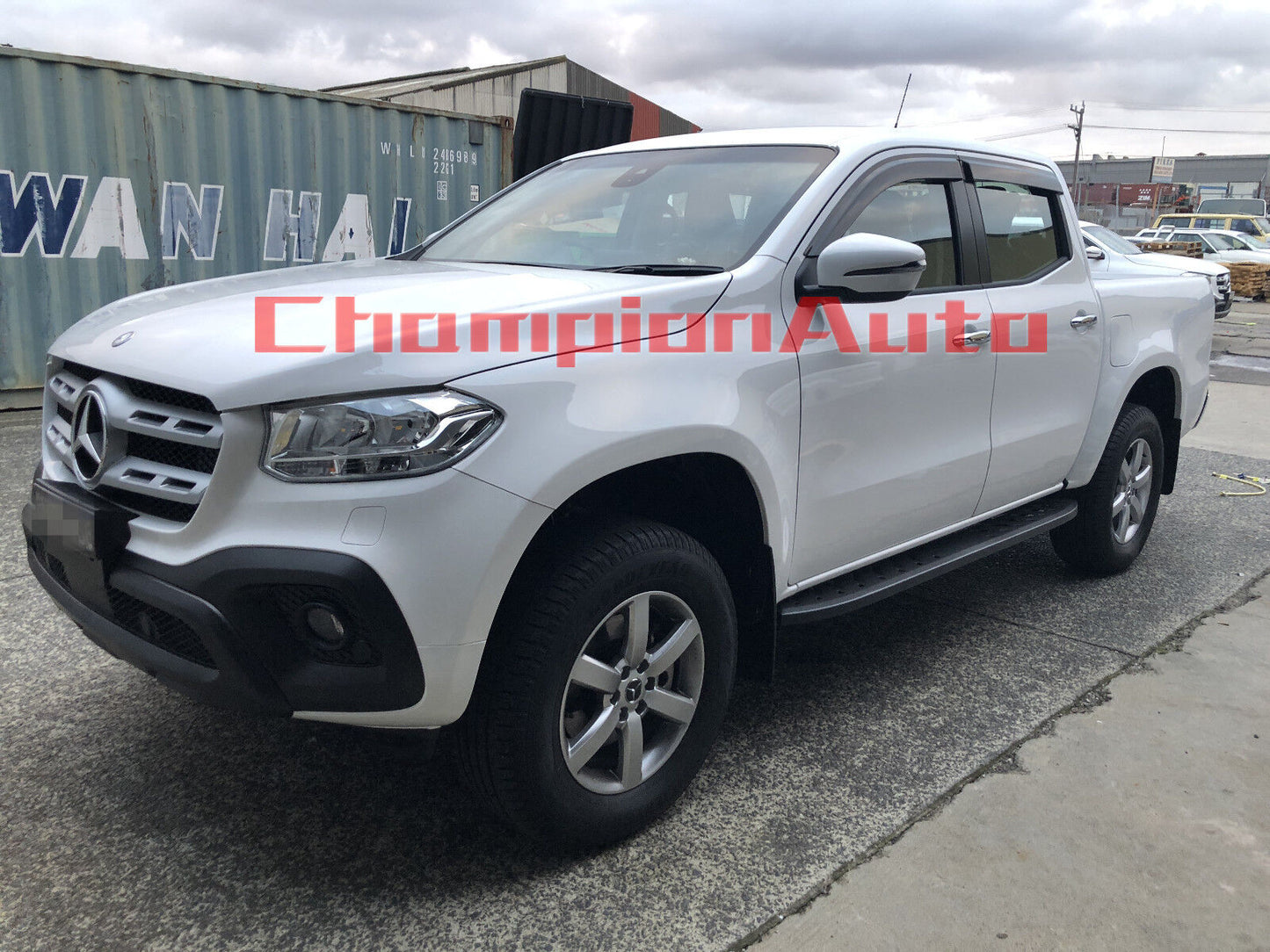 To Fit 2018+ Mercedes Benz X Class Double Cab Side Steps Running Boards (Shark)