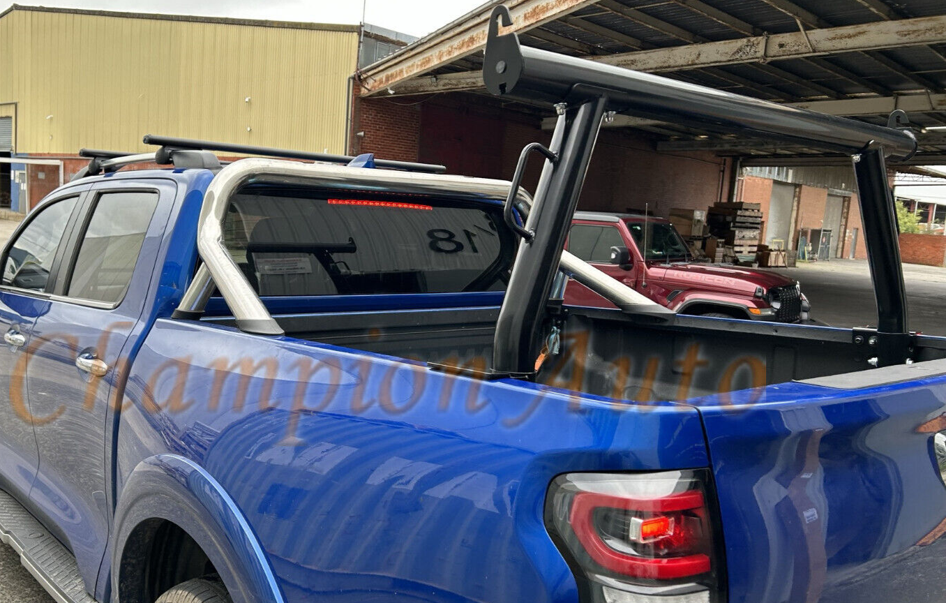 Black Alloy Ladder Rack with extension bar for GWM Cannon 2021+ Tub