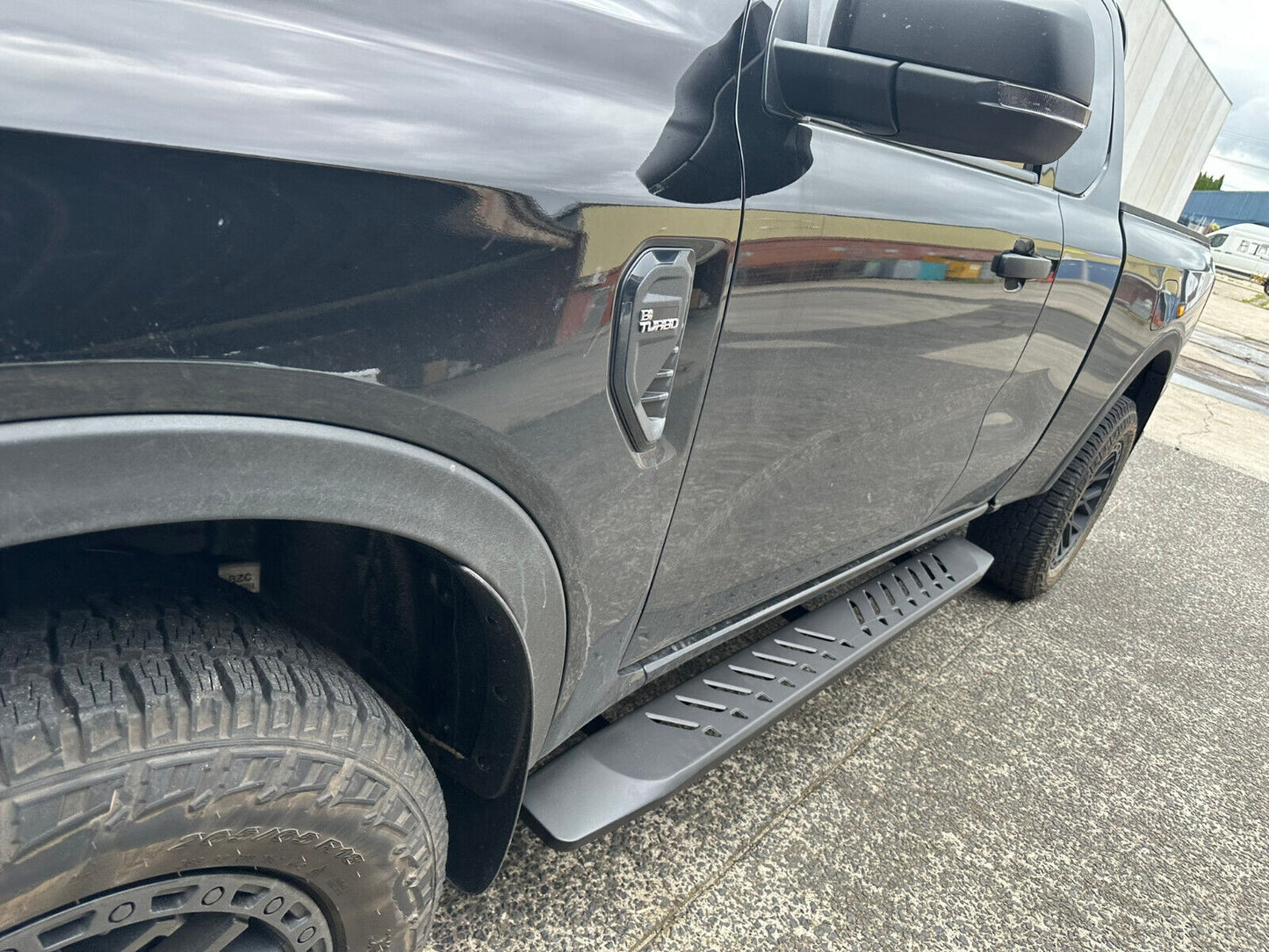 Black Steel Side Steps Mazda BT50 Freestyle Cab 2012-08/2020 (Shark Bar)