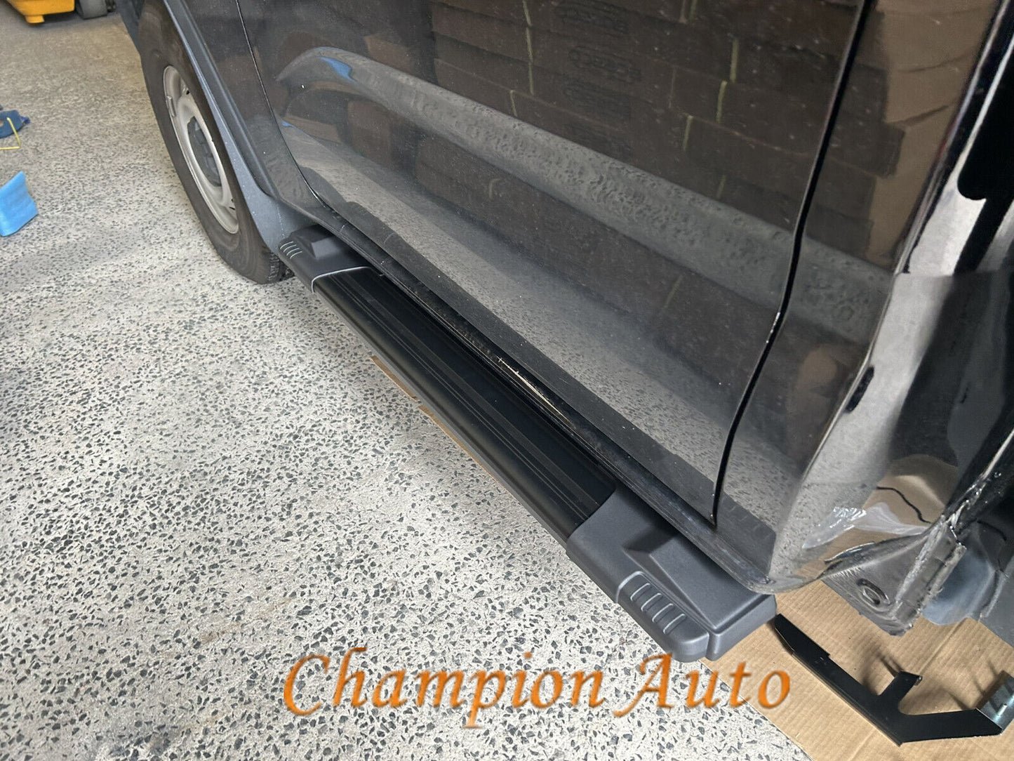 Black Alloy single cab side steps for Ford Ranger Single cab 2021-2024