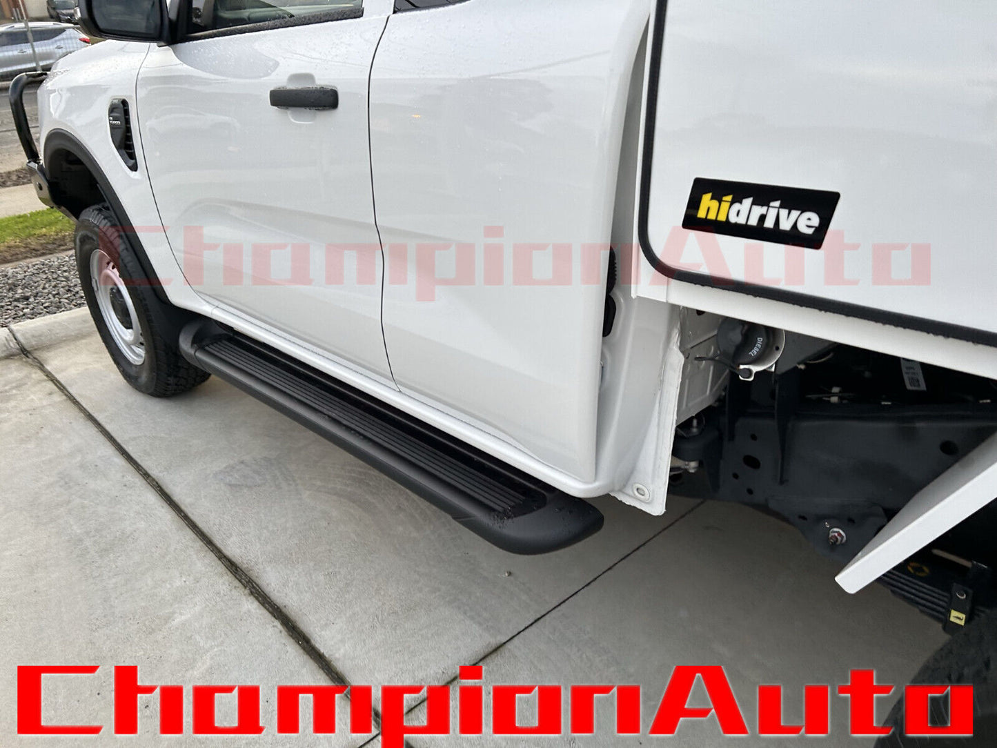 A PAIR Black Side Steps For NEXT GEN Ford Ranger Space Cab 2022-2024 (CBB)