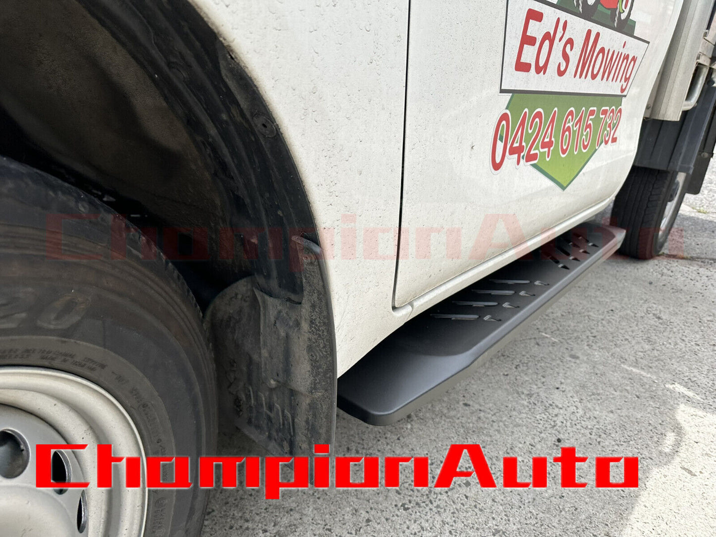 Single Cab Side Steps Black Powder Coated Steel for Toyota Hilux 2015 - 2024