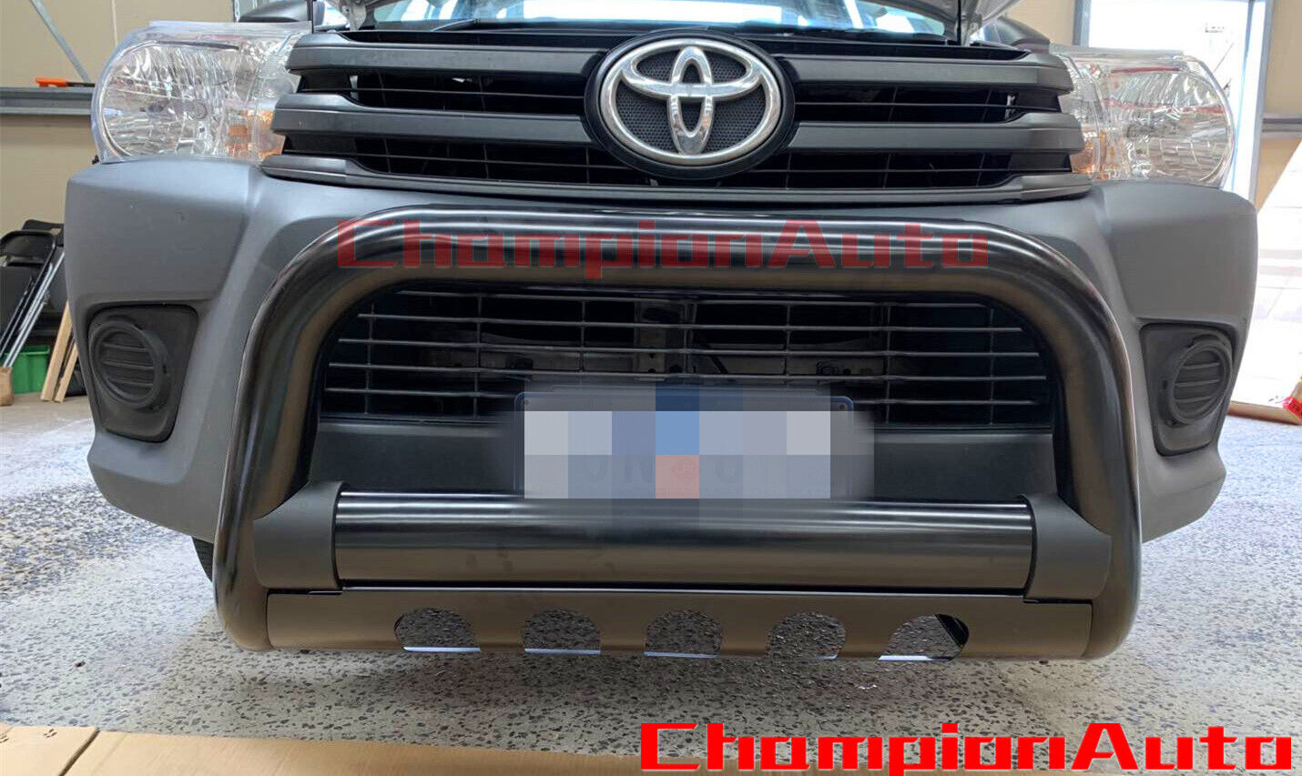 Matt Sandy Black Steel Nudge Bar 3.0'' FOR Toyota Hilux 2015 - 2020