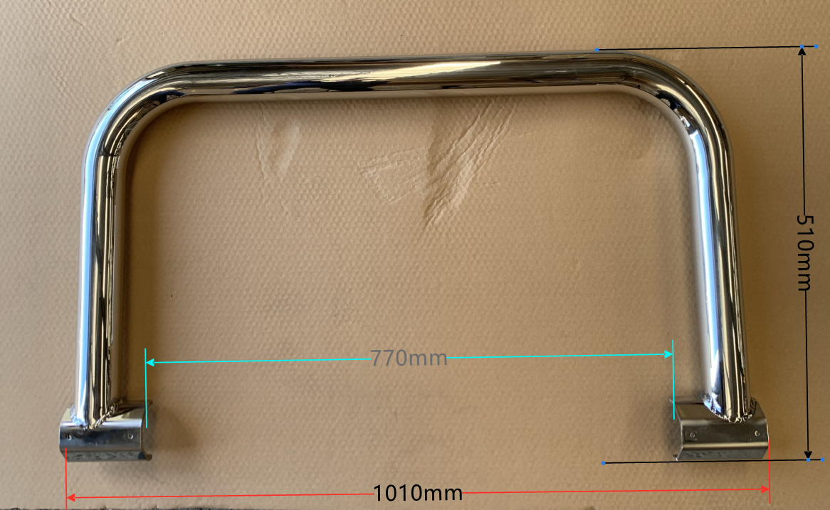 Ladder Rack Lenght Extension Bar unniversal fit 3'' 76mm front ladder rack