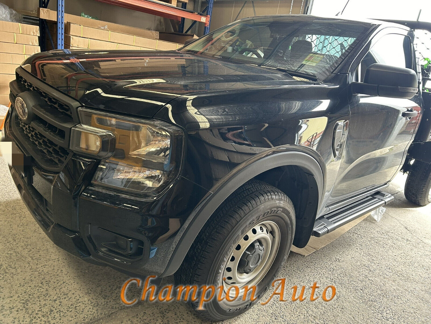 Black Alloy single cab side steps for Ford Ranger Single cab 2021-2024