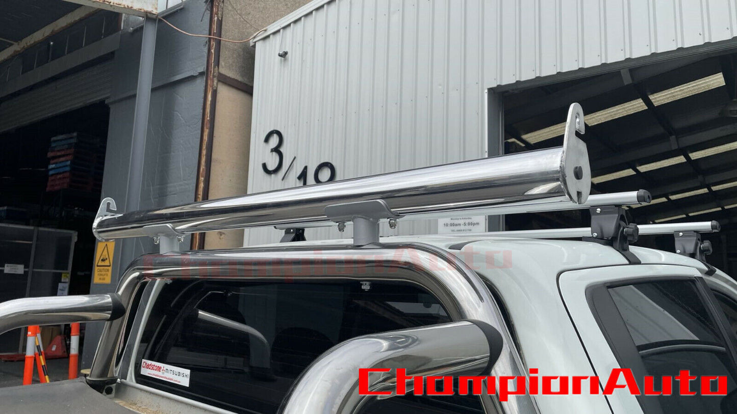 Polished Alloy Ladder Rack/Sports Bar Extension Bar, Mounting Points Adjustable