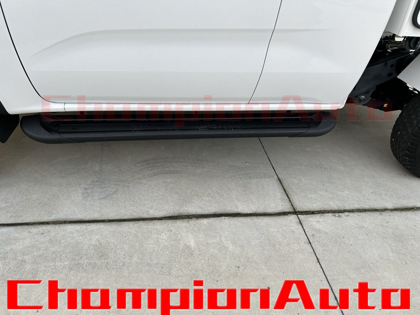 A PAIR Black Side Steps For NEXT GEN Ford Ranger Space Cab 2022-2024 (CBB)