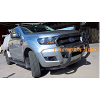 Super Cab Side Steps Black Ford Ranger Powder Coated Steel 2012-2020 (Raptor)