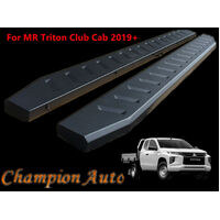 Club Cab Side Steps Black Powder Coated Steel FOR Mitsubishi Triton MR 2019+ 