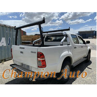 BLACK Alloy Ladder Rack WITH Extension Bar for TOYOTA Hilux 2000-2014