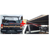 BLACK Alloy Ladder Rack WITH Extension Bar for TOYOTA Hilux 2015-2020