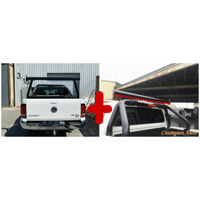 BLACK  Ladder Rack WITH Extension Bar for TOYOTA Hilux 2015-2021