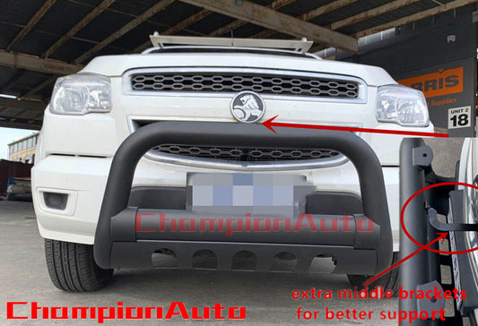 Holden RG Colorado Nudge Bar 2012- 2020 3'' Matt Sandy Black Powder Coated Steel