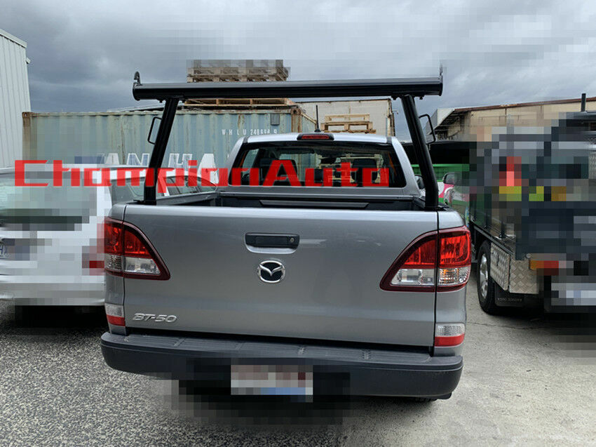 BLACK Alloy Ladder Rack WITH Extension Bar for Nissan Navara D40 2006-2014