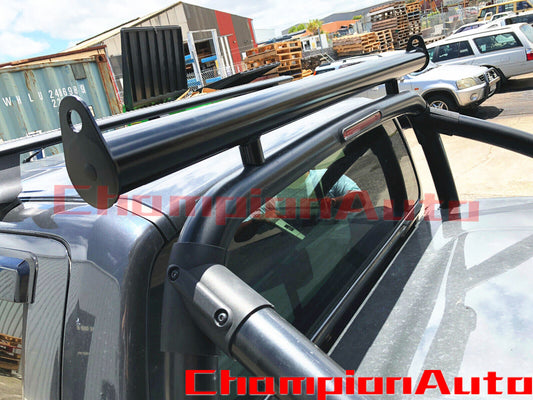 BLACK STEEL Ladder Rack/Sports Bar Extension Bar Steel Black 1500mm