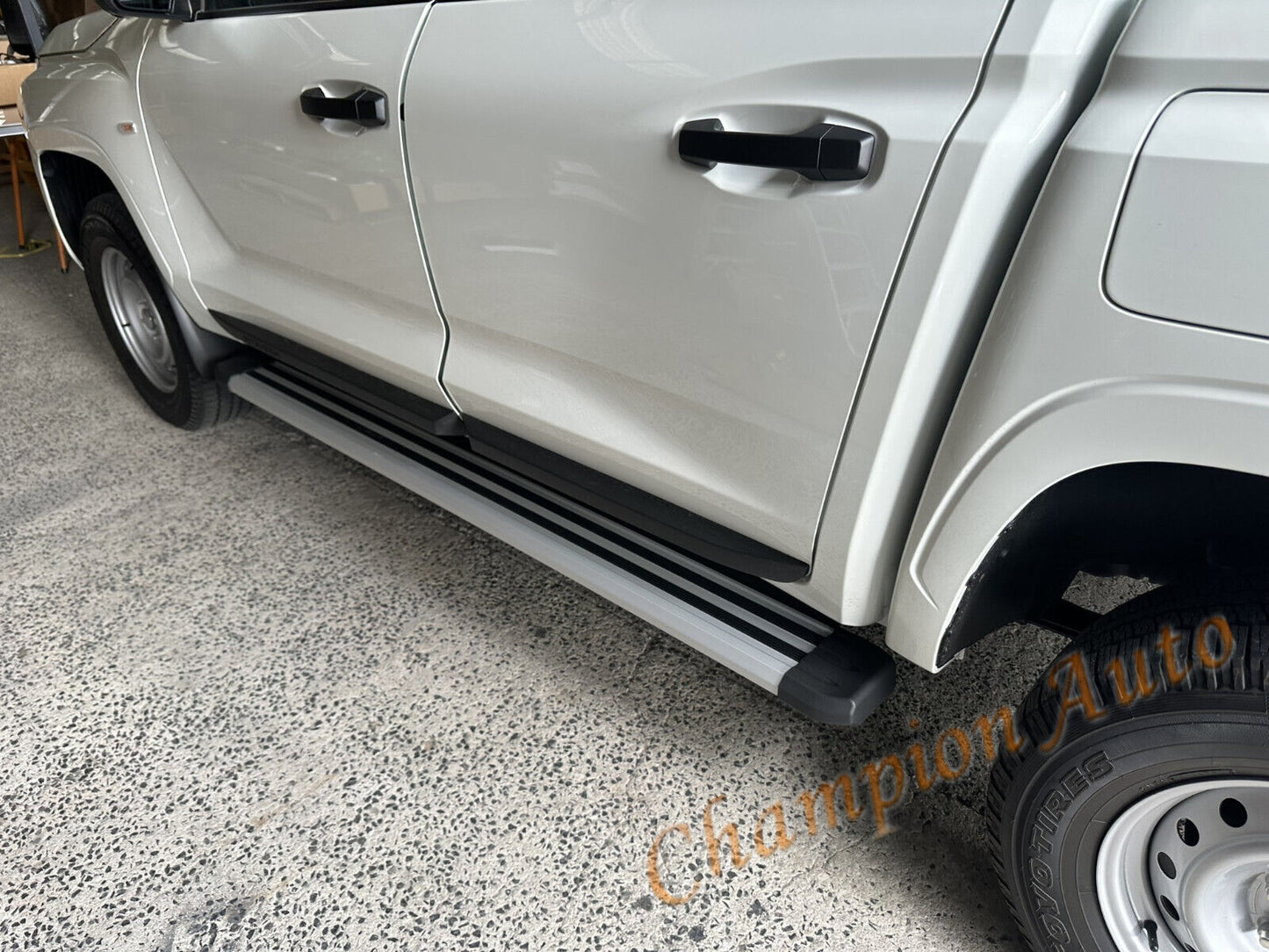 Pair of Alloy side steps For All-New Mitsubishi MV Triton Dual Cab 2024+  (S6)