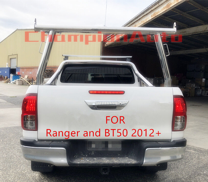 3'' Polished Alloy Ladder Rack fit Mazda BT50 2012-2020 TUB Silver