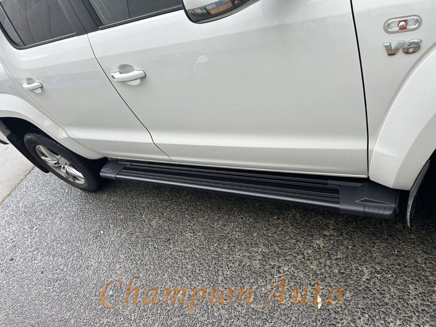 Black Alloy Side Steps For Mazda BT50 BT-50 Double Cab 2012-2021 (HD24)