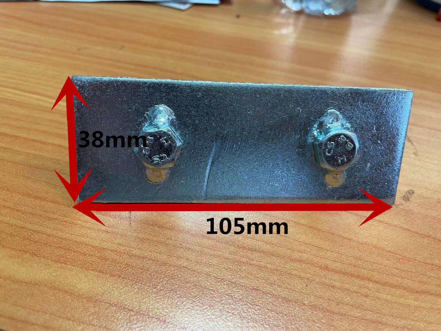 Set of 10 Steel Plate Clamps with M8 Bolts 50 mm Inner Width U-Bolts