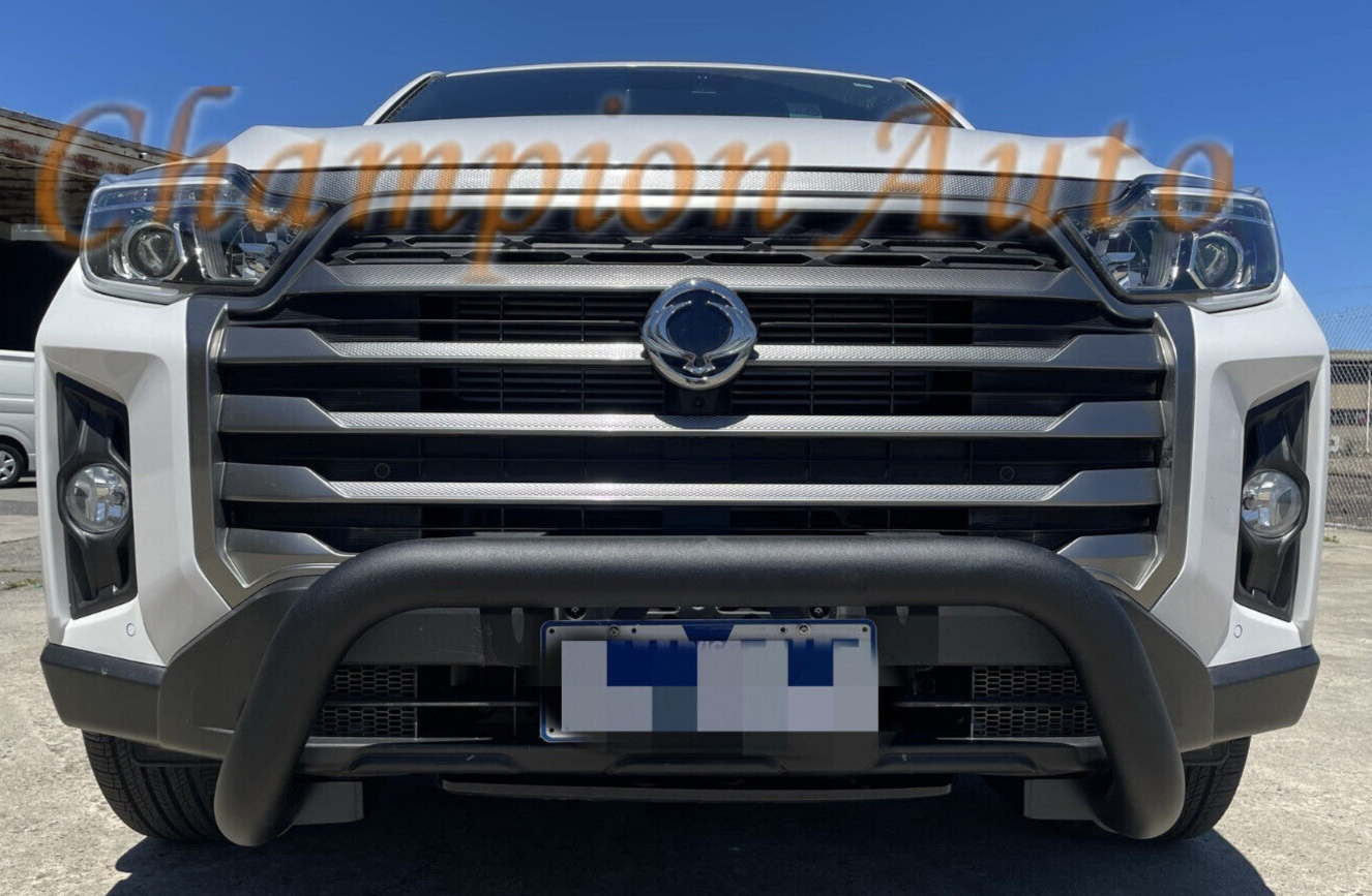 Black Steel Nudge Bar SSANGYONG MUSSO FaceLift (sensor compatible) 2021-2024