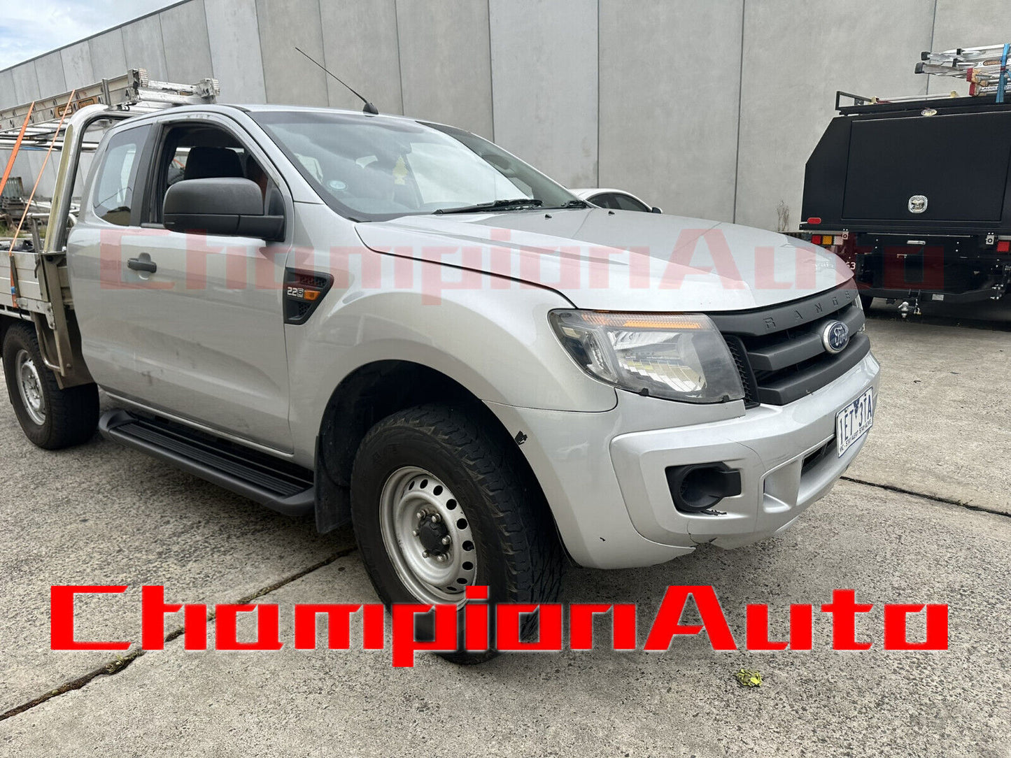 Space Cab Black ALLOY Side Steps For Ford Ranger Space Cab 2012-2022 (CBB )