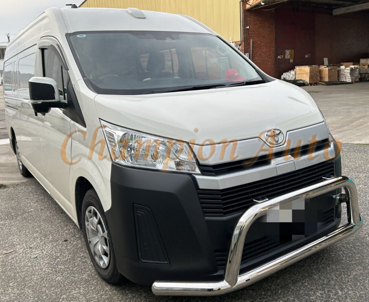 WIDE Stainless Steel Silver Nudge Bar For New Toyota Hiace SLWB 05/2019 -2024