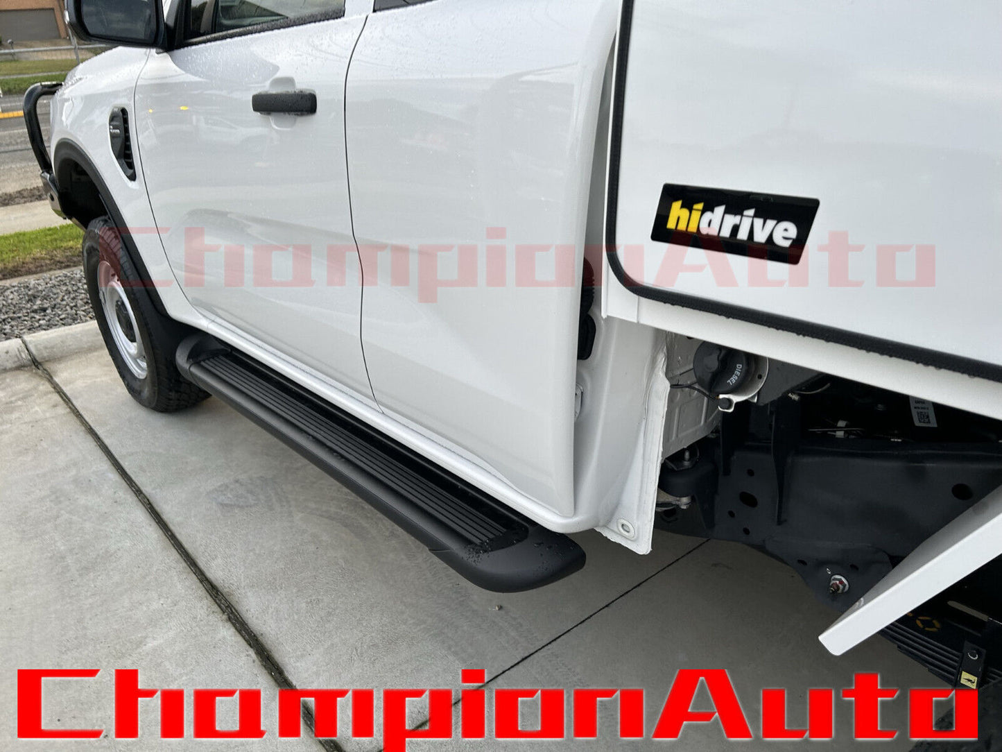 A PAIR Black Side Steps For NEXT GEN Ford Ranger Space Cab 2022-2024 (CBB)