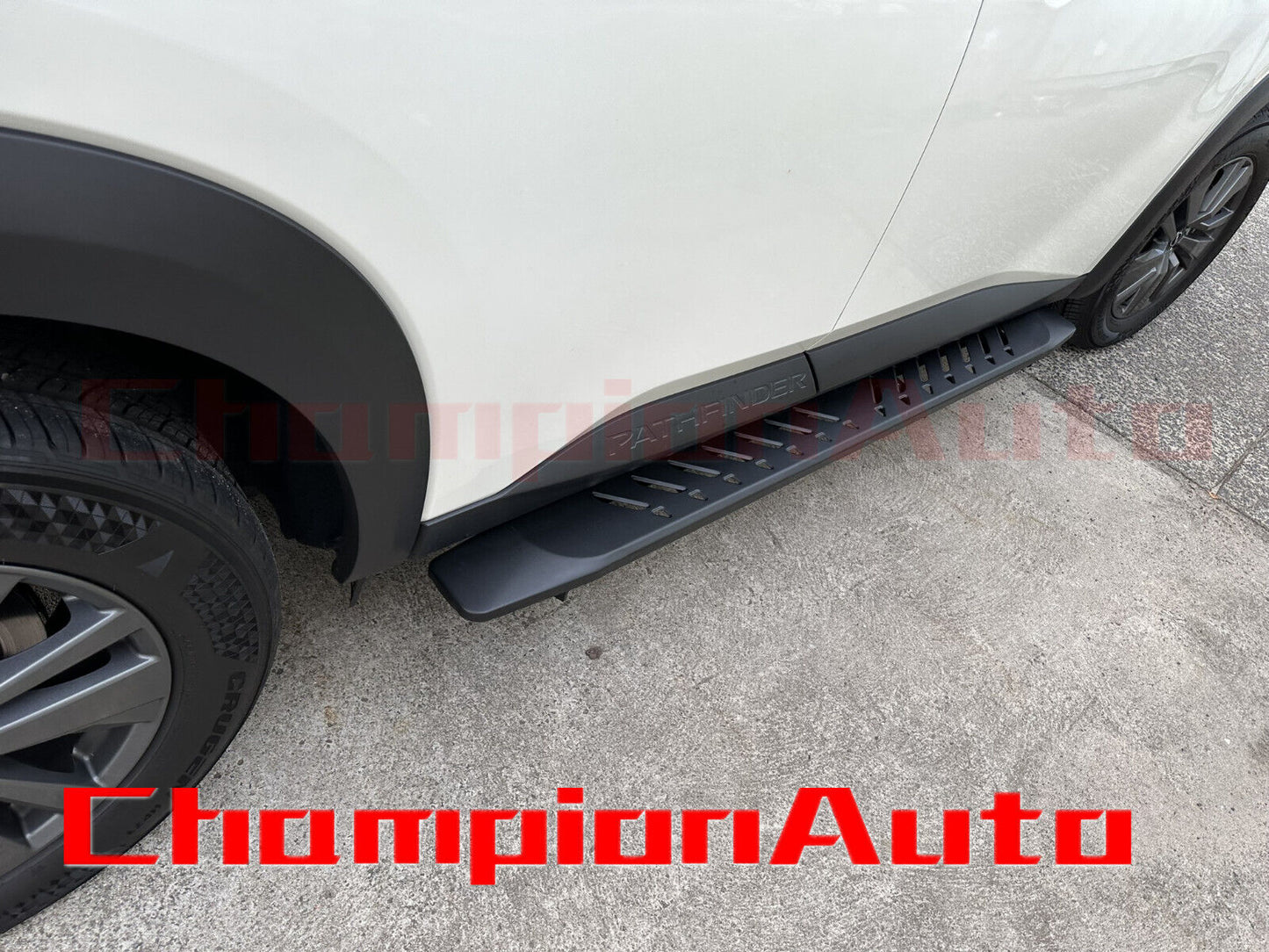 Black STEEL Side Steps  for Nissan Pathfinder R53 07/2022-2024 (SHARK BAR)